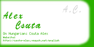 alex csuta business card